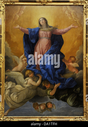 Guido Reni (1575-1642). Italian painter. The Assumption of the Virgin Mary, 1642. Alte Pinakothek. Munich. Germany. Stock Photo