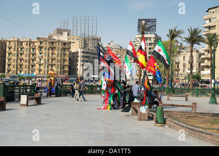 Aerial view of the Tahrir Square of Cairo, famous place of visit, Egypt ...