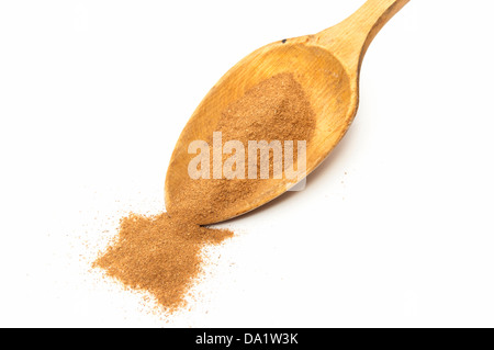 spoon ground pepper on a white background Stock Photo