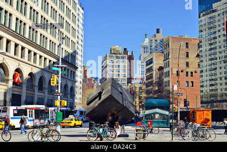Astor Place in New York City. Stock Photo