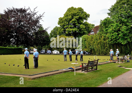 Windsor and Eton Bowling club on a summers day Stock Photo