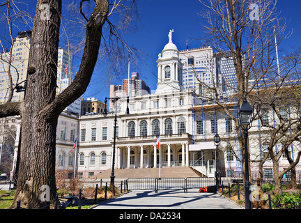 City Hall building of New York City, USA. Stock Photo