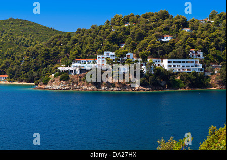 Kanapitsa coast at Skiathos island in Greece Stock Photo