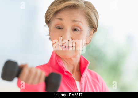 Senior woman exercising Stock Photo