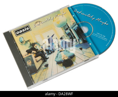Oasis Definitely Maybe album on CD Stock Photo
