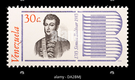 Postage stamp from Venezuela depicting Simon Bolivar Stock Photo