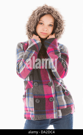 Portrait of posing girl (12-13) Stock Photo