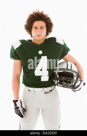 Portrait of American football player Stock Photo