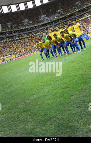 Brazil team group line up BRA AUGUST 19 2008 Football Beijing 2008