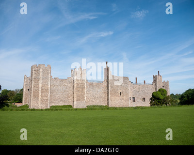 Medieval Framlingham Castle, a  Norman castle in a historic market town in Suffolk Stock Photo