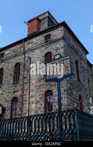 The Old Jail Museum in Jim Thorpe, PA, where seven Molly Maguires were executed. Stock Photo