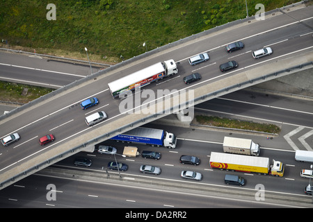 Aerial photograph of the M25 A2 junction with the A282 Stock Photo