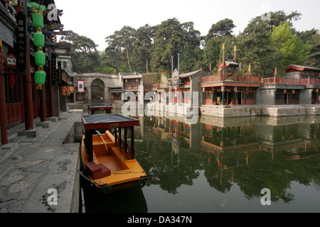 Suzhou street in the Summer Palace, Beijing, China Stock Photo