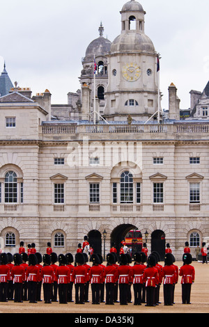 Trooping the colour rehearsal-London Stock Photo