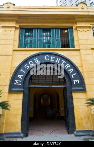 Entrance to the Hoa Lo Prison, aka Hanoi Hilton, in Hanoi, Vietnam Stock Photo