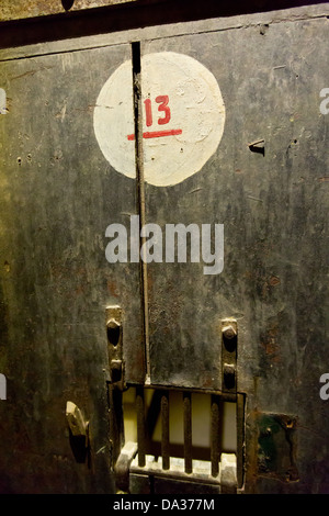Iron Door of a Prison Cell in the Hoa Lo Prison, aka Hanoi Hilton in Hanoi, Vietnam Stock Photo