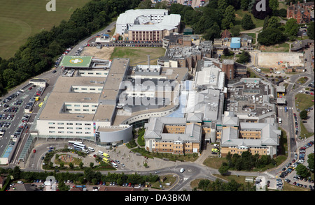 aerial view of Broomfield Hospital, Chelmsford, Essex Stock Photo