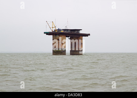 Roughs Tower World War 2 anti aircraft gun fort – North Sea,UK – now ...