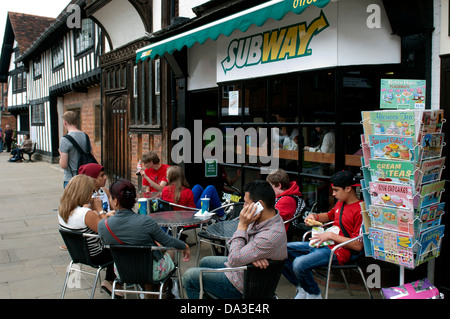 Subway sandwich shop, Stratford-upon-Avon, UK Stock Photo