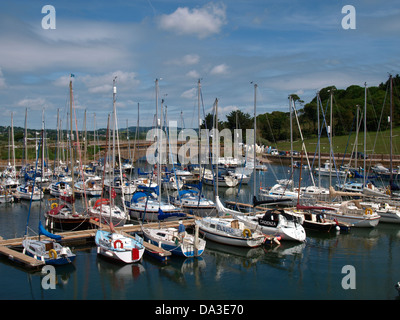 Yachts in the marina at the Axe Yacht Club, Seaton, Devon, UK 2013 Stock Photo