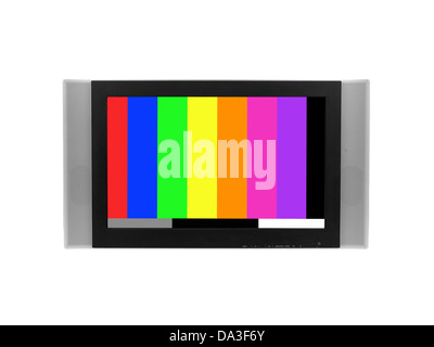 Flat screen tv isolated against a white background Stock Photo
