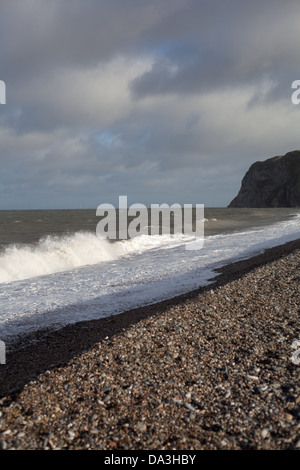 Waves on Llandudno beach Stock Photo