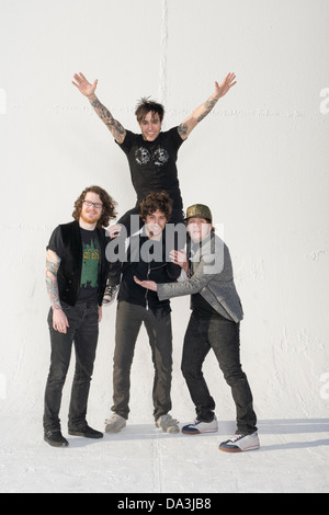 LOS ANGELES, CA – JUNE 23: Fall Out Boy in Los Angeles, California, U.S. on February 21, 2007. Stock Photo