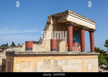 The north entrance, Knossos Palace, Knossos, Crete, Greece Stock Photo