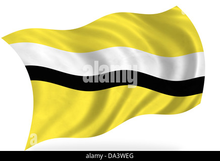 Brunei flag, isolated Stock Photo