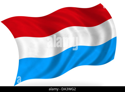 Luxembourg flag, isolated Stock Photo
