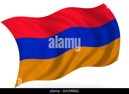 Armenia flag, isolated Stock Photo