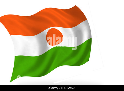 Niger flag, isolated Stock Photo