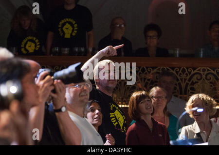London, UK. 2nd July 2013. Fans enjoying the gig as Tom Robinson and EMI/Parlophone celebrate 35 years since Power In The Darkness with a track-by-track performance of the original album. 2nd July 2013, London. Credit:  martyn wheatley/Alamy Live News Stock Photo