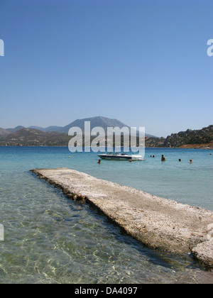 Limni Vouliagmenis, Loutraki, Corinthia, Peloponnese, Greece Stock Photo