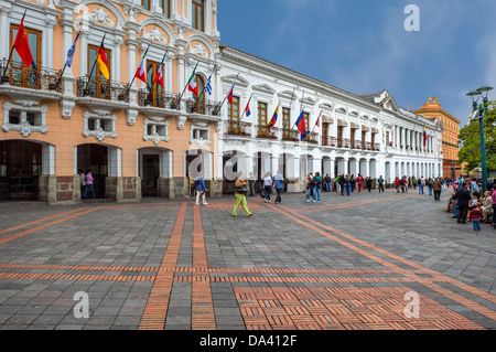Independence square, Quito, Pichincha Province, Ecuador Stock Photo
