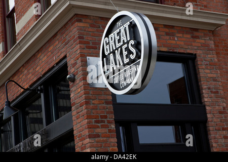 The Great Lakes Coffee roasting company coffee shop is seen in Detroit (Mi) Stock Photo
