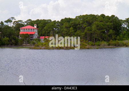 Florida Dune Allen Beach,County Highway 30A,Oyster Lake,house houses home houses homes residence,home,residence,coastal pine forest,visitors travel tr Stock Photo