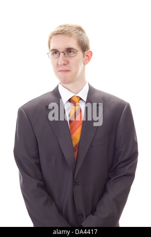 Young businessman thinking about problem solution Stock Photo
