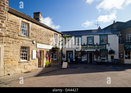 The Bakewell Pudding Factory in Portland Square, Bakewell, Derbyshire, England, UK Stock Photo