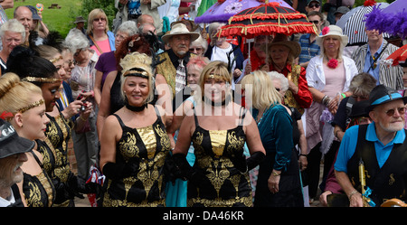 JAZZ FESTIVAL,  UPTON UPON SEVERN,  WORCESTERSHIRE,  ENGLAND.  UK Stock Photo