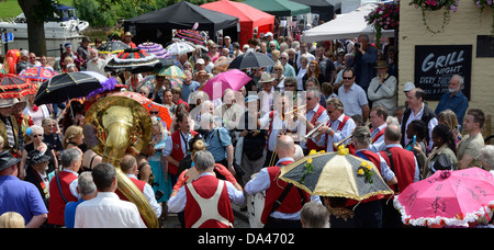 JAZZ FESTIVAL,  UPTON UPON SEVERN,  WORCESTERSHIRE,  ENGLAND.  UK Stock Photo