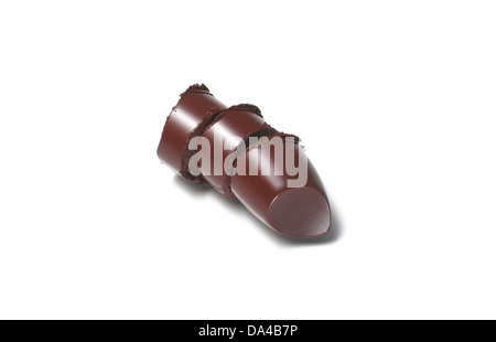 dark red lipstick chop cut out onto a white background Stock Photo