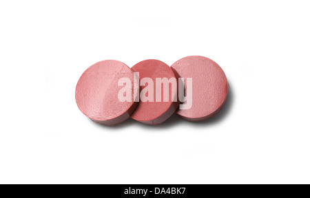 pink lipstick chop cut out onto a white background Stock Photo