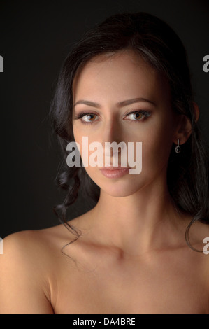 Portrait of young attractive brunnete woman Stock Photo