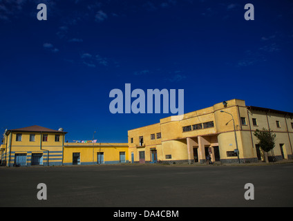 Old Colonial Italian Cinema Theatre, Dekemhare, Eritrea Stock Photo