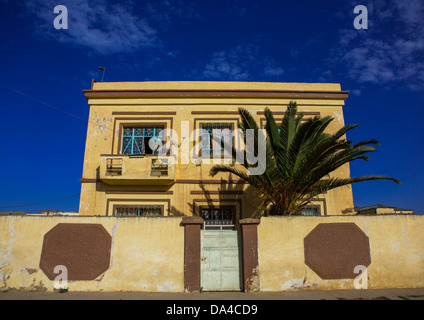 Old Colonial Italian House, Dekemhare, Eritrea Stock Photo