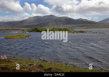 Loch Druidibeg looking looking south from the north side Loch Druidibeg National nature reserve South Uist Outer Hebrides Stock Photo