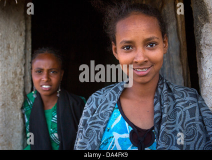 Bilen Tribe Woman In Front Of Her House, Keren, Eritrea Stock Photo - Alamy