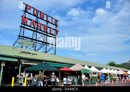 Pike's Place Public Market. Seattle, Washington, USA. Stock Photo