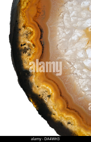 Agate on white background Stock Photo